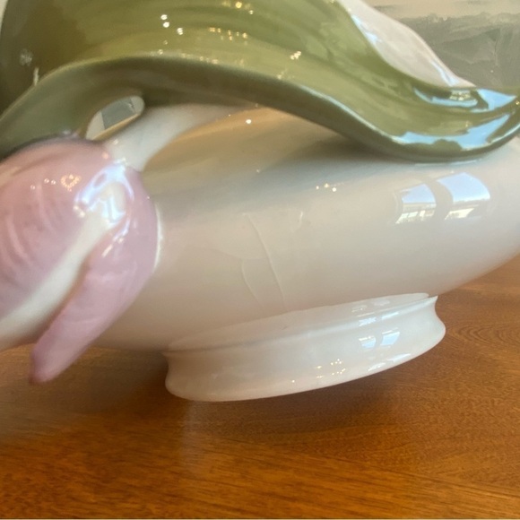 Goebel W Germany Vintage White  Porcelain w/Tulip Handle Dinnerware Serving Bowl - Picture 6 of 15